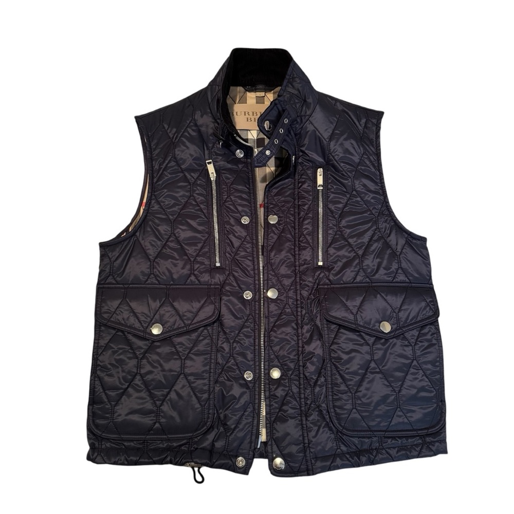 NWOT Burberry Men's Quilted Navy Vest